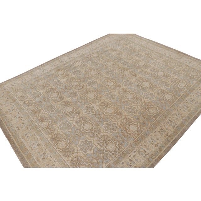 Transitional 2010s Rug & Kilim’s Oushak Style Oversized Rug in Taupe With Floral Patterns For Sale - Image 3 of 7
