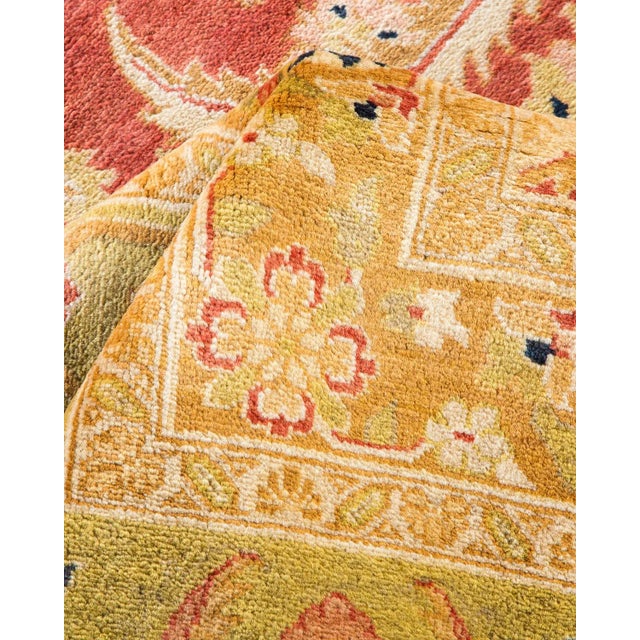 Textile Mogul, One-of-a-Kind Hand-Knotted Area Rug in Orange, 8' 1" x 9' 10" For Sale - Image 7 of 8