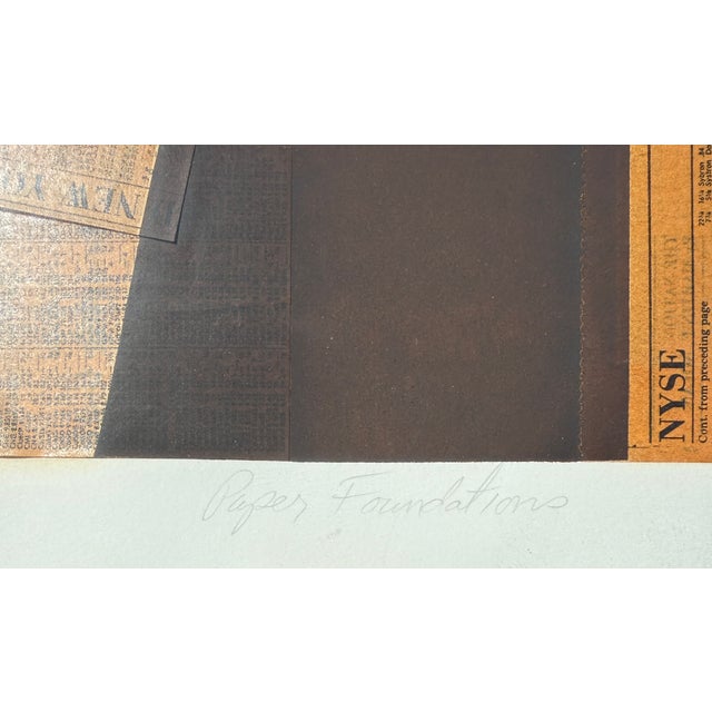 Mid-Century Modern "Paper Foundations", Limited Edition, 1975, by Ray Elman For Sale - Image 3 of 9