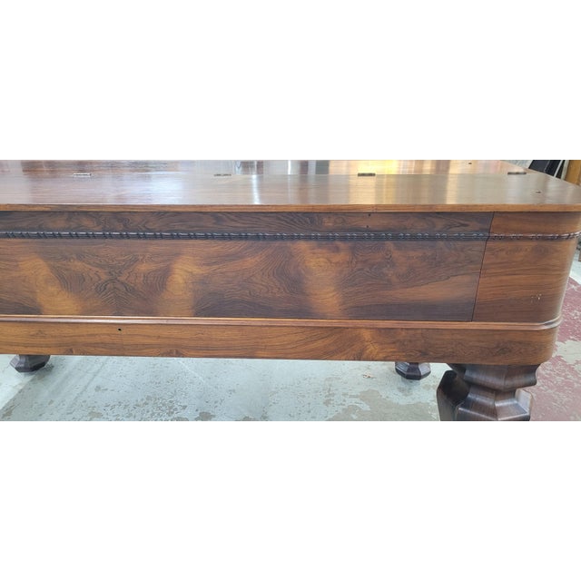 Brown Circa 1860 Solid Rosewood Large Square Piano For Sale - Image 8 of 17