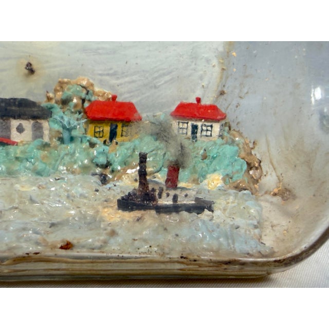 Rare Antique 19th Century Handmade Folk Art Sailboat Ship in Bottle Sculpture For Sale - Image 4 of 17