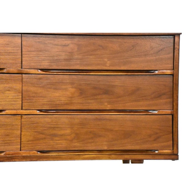 Refinished Walnut Dresser by Stanley For Sale - Image 9 of 9