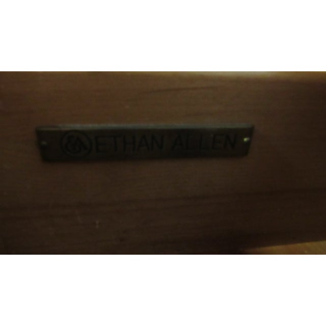 1980s Pair Designer Cherry Ethan Allen Nightstands Bachelors Chests Tuscany For Sale - Image 10 of 11