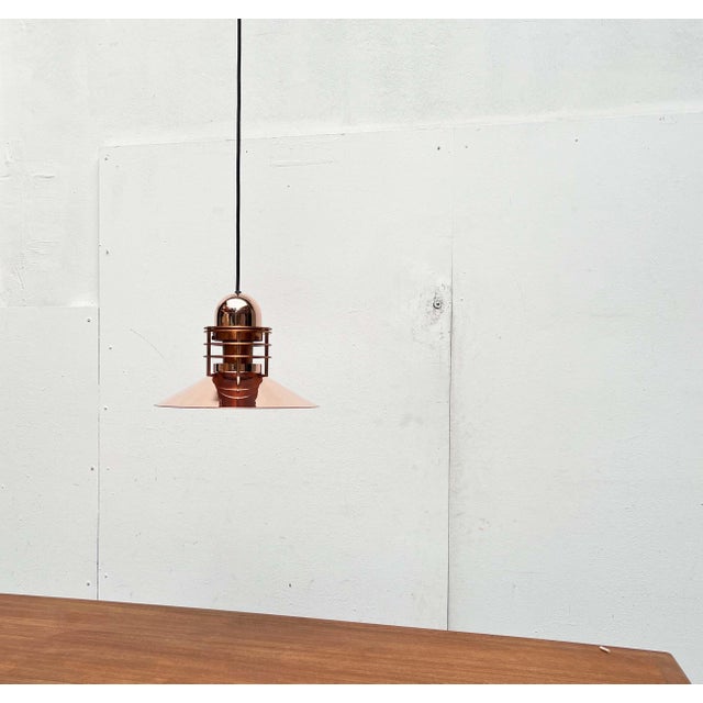 Vintage Danish Copper Nyhavn Pendant Lamp by Alfred Homann and Ole V. Kjær for Louis Poulsen, 1980s For Sale - Image 17 of 18