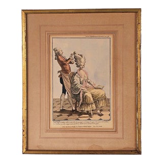 18th Century French Hand-Colored Engraving For Sale