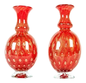 Mid Century Murano Decorative Pieces - a Pair