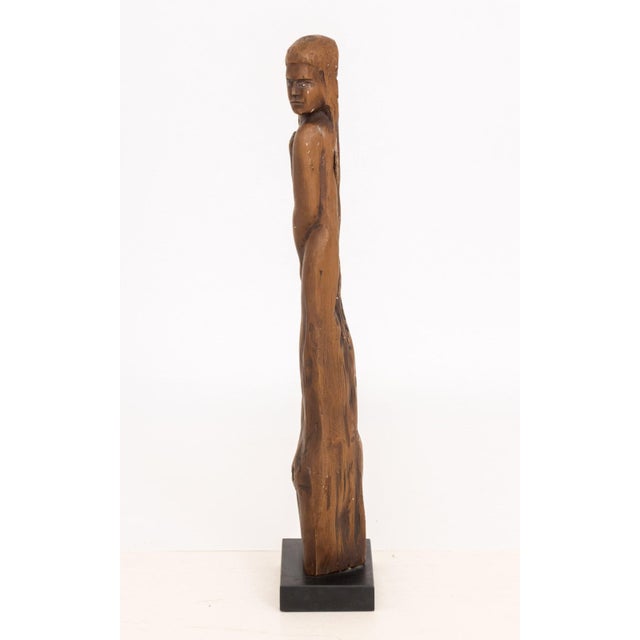 Wood Ben Lassen Mother and Child Carved Wood Sculpture For Sale - Image 7 of 11