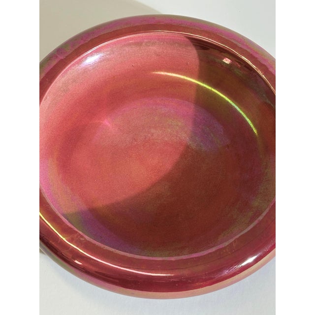Gold Shallow Pink Lustre Porcelain Bowl from Devon Lustre Fieldings, 1930s For Sale - Image 8 of 12