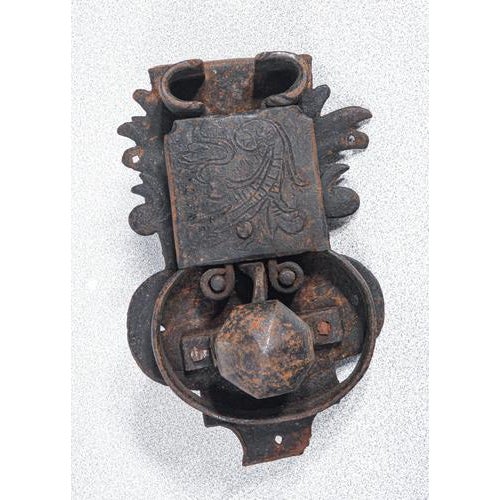Antique Lock with Iron Key, 1800s For Sale - Image 18 of 18