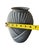 Glass Art Deco Revival Ribbed Wrapped Art Glass Vase Vintage Gray Inspired by Plissé Glass For Sale - Image 7 of 8