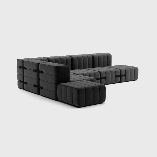 Modular Corner Sofa in Dama Fabric by Ambivalenz, Set of 12 For Sale - Image 17 of 18