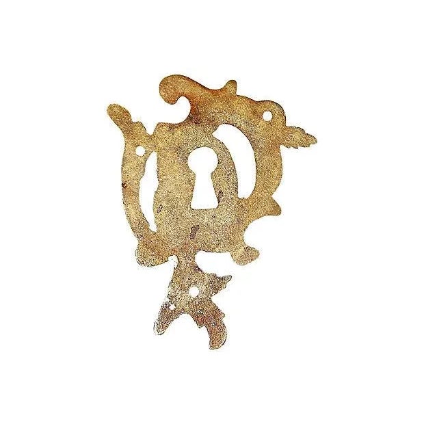 Shabby Chic French Bronze Escutcheon For Sale - Image 3 of 3