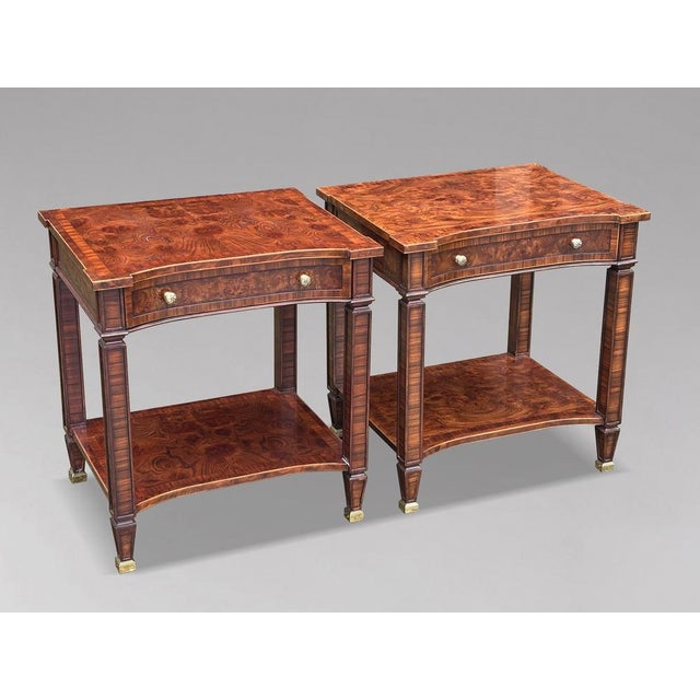 Walnut Side Tables from Brights of Nettlebed, 1980s, Set of 2 For Sale - Image 10 of 11