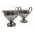 Vintage F B Rogers Sterling Silver Creamer & Sugar Bowl Circa 1910; Weighted at Bottom For Sale