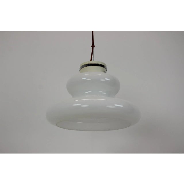 Made in czechoslovakia made of glass cable compatible with usa 1x e27 or e26 bulb polished fully functional good original...