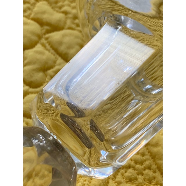 Antique Finely Cut Crystal Candlesticks a Pair For Sale In Seattle - Image 6 of 11