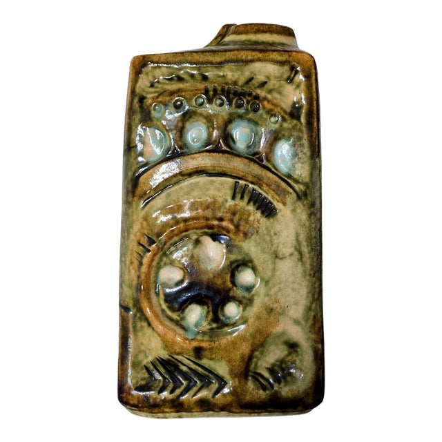 1980s Large Ceramic Mid-Century Modern Vase by Zsolnay For Sale