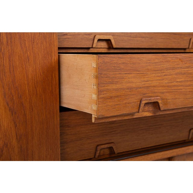 Vintage Highboard in Teak and Glass Doors, 1960s For Sale - Image 6 of 12