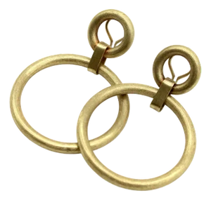 1970s Vintage 14k Gold Florentine Finish Double Hoop Earrings - Set of 2