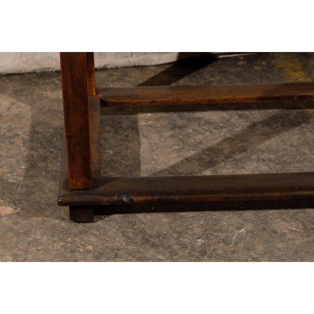 19th Century Italian Library Table of Walnut Wood With Straight Legs ...