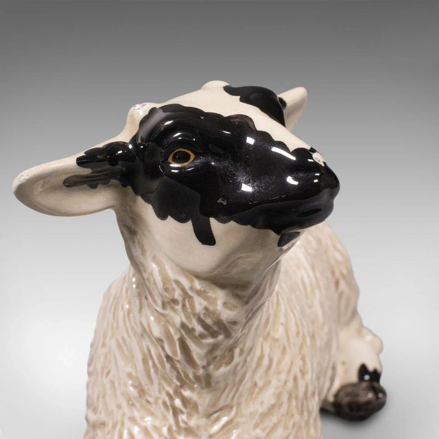 1990s Small Vintage English Ceramic Decorative Lamb For Sale - Image 9 of 11