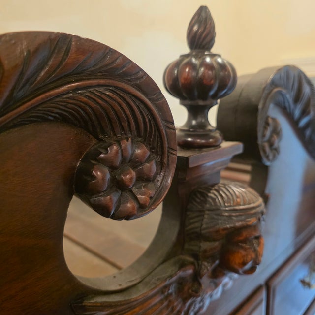 Late 19th Century Antique Late 19th Century Colonial Revival Chippendale-Style Mahogany High Chest W/Raised Paneled Sides For Sale - Image 5 of 18