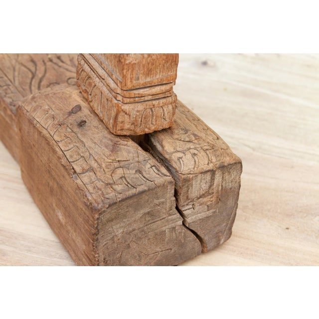 Brown Antique Carved Spinning Wheel For Sale - Image 8 of 12