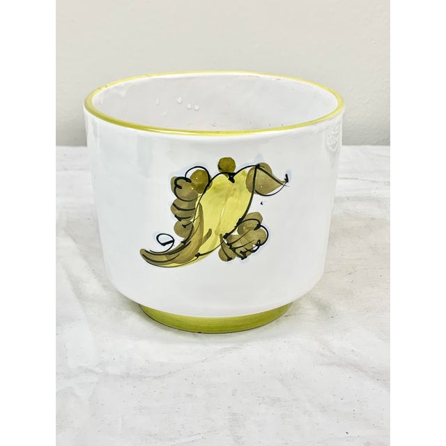 Italian Vintage Italian Floral Cachepot For Sale - Image 3 of 9