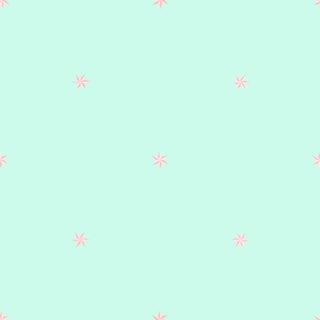 Etoiles Wallpaper by Paule Marrot in Aqua and Pink For Sale