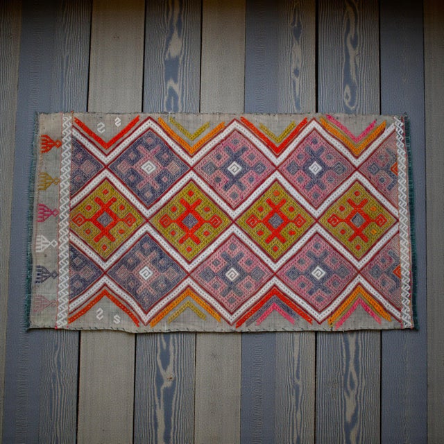 Traditional Hand-Made Braided Turkish Small Rug Cicim Kilim Wool Doormat Accent Rug For Sale - Image 3 of 13