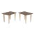 Pair of Modern Teak and Brass Side Tables by Dux of Sweden For Sale