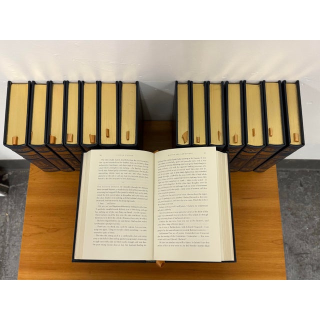 Navy Blue Easton Press Patrick O’Brian Aubrey Maturin Leather Bound Book Collection, Twenty Volumes For Sale - Image 8 of 12