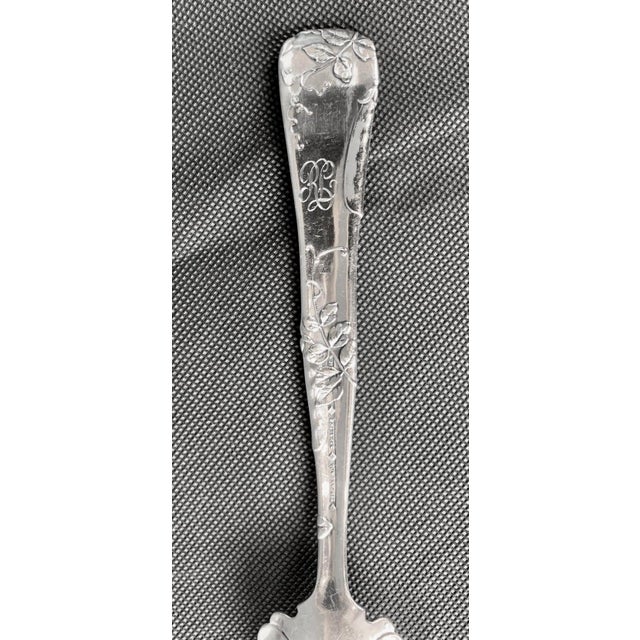 Tiffany and Co. Tiffany's Sterling Cold Meat Fork in the "Vine" Pattern With Pea Pod Motif For Sale - Image 4 of 13