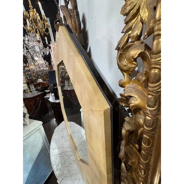 Modern Karl Springer Design Octagonal Mirror For Sale In Dallas - Image 6 of 9