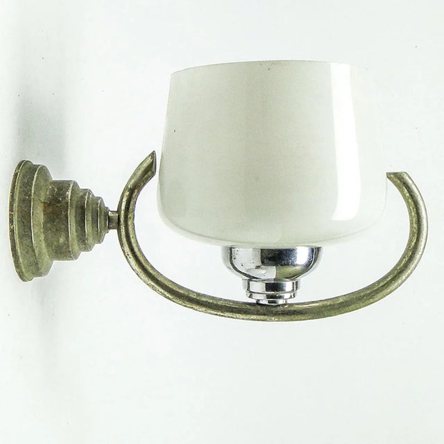 Metal Art Deco Wall Lamp, Poland, 1950s For Sale - Image 7 of 7