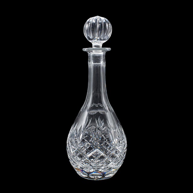 1990s Vintage Port Decanter, Stem Glass Duo, Irish, Crystal, Sherry Bottle, Liqueur For Sale - Image 5 of 12