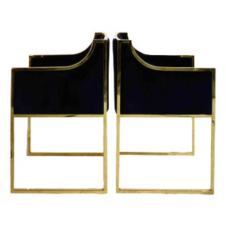 Contemporary Worlds Away Anabelle Chair in Velvet - A Pair For Sale