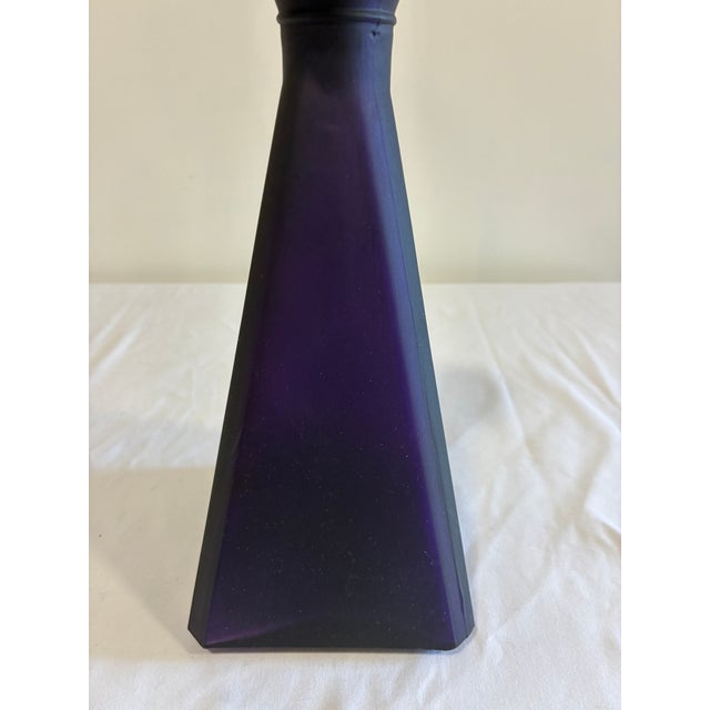 Vintage Amethyst Glass Decanter For Sale - Image 10 of 13