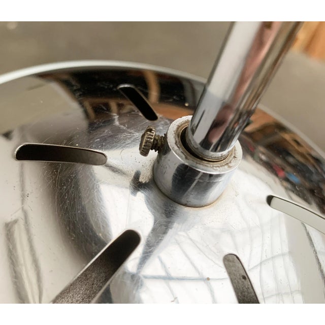 Metal Mid-Century German Glass and Metal Ball Pendant For Sale - Image 7 of 18