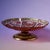 Victorian Late 19th Century Moser Cranberry Glass Gilt & Enameled Footed Compote For Sale - Image 3 of 10