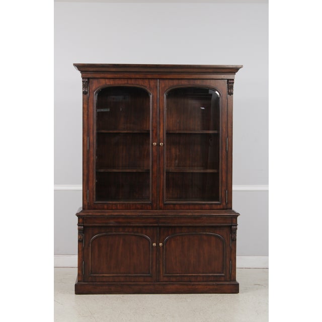 Age: Approx: 20 Years Old Details: Adjustable Shelves Beveled Glass High Quality Construction Large Impressive Cabinet...