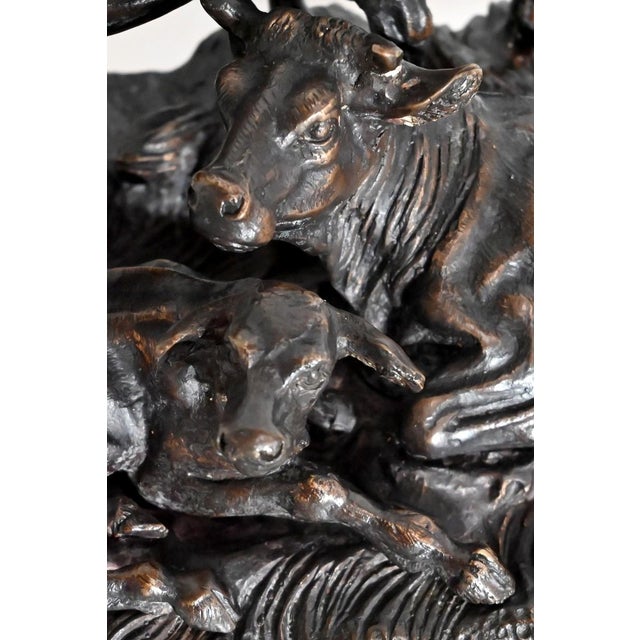 Tan Jules Moigniez, Cows, Early 20th Century, Bronze For Sale - Image 8 of 18