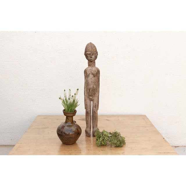 Brown Slim & Tall Antique Dogon African Figure For Sale - Image 8 of 8