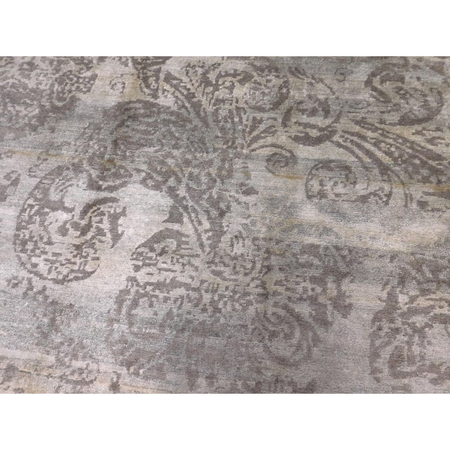 Modern Hand Knotted Bamboo Silk Rug. 7'10"x 9'10" For Sale - Image 14 of 18