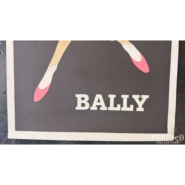Mid 20th Century Vintage Bernard Villemot “Bally” Fashion Advertising Poster, Mid-20th Century For Sale - Image 5 of 7