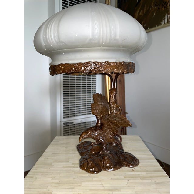 Early 1900s Bronze Eagle Lamp by Erich Schmidt-Kestner For Sale - Image 10 of 13