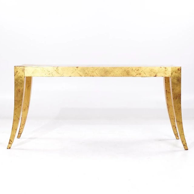 Wood J. Robert Scott Gold Leaf Console Table For Sale - Image 7 of 10