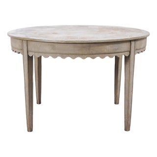 19th Century Venetian Painted Center Table With Scalloped Apron For Sale