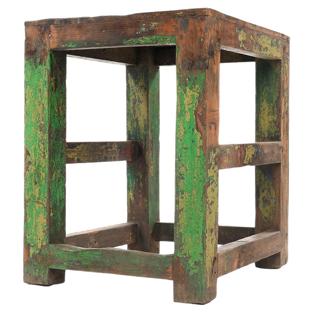 Small Table with Green Patina For Sale