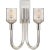 Reverie Double Sconce in Clear Ribbed Glass and Polished Nickel Designer: Kelly Wearstler Height: 19" Extension: 7.75"...